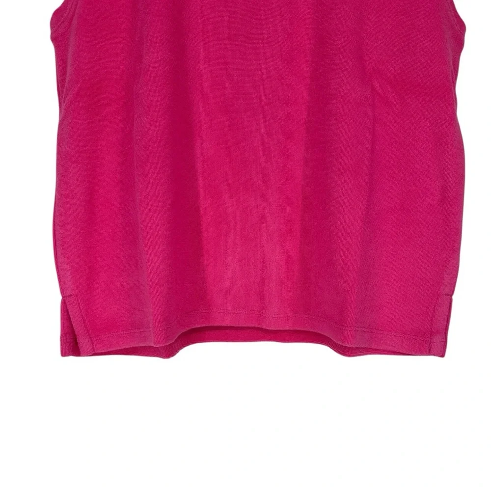 Adidas Polo Tank and All Day Short in Dark Pink Terry Cloth size Girls Large/14